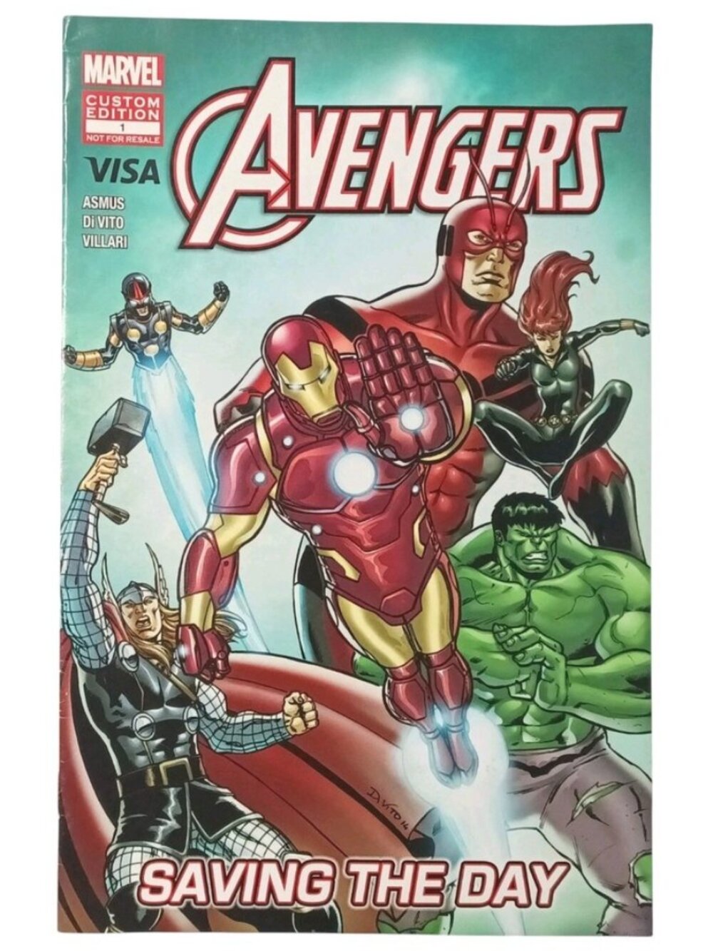 Avengers Saving the Day Comic Book Visa Giveaway Promo Custom Edition 1 *RARE